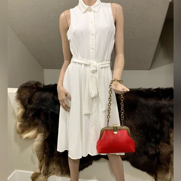 Handmade Genuine Premium Pebble Leathe Push-Lock Clutch/Shoulder Bag/Crossbody - Picture 8 of 16